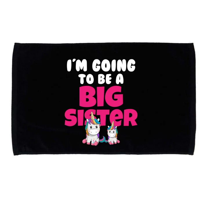 New I'm Going To Be A Big Sister Cute Unicorn Microfiber Hand Towel