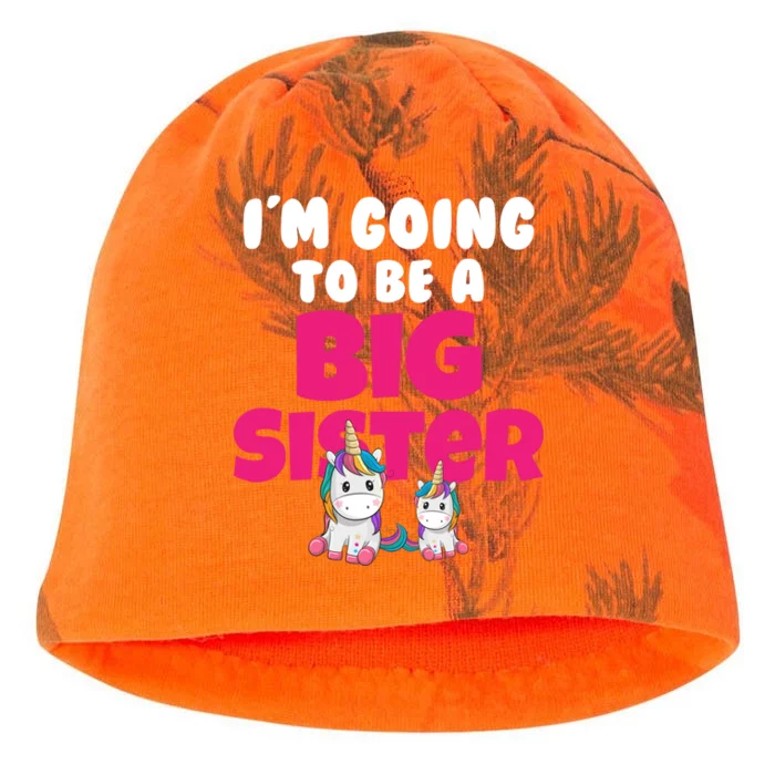 New I'm Going To Be A Big Sister Cute Unicorn Kati - Camo Knit Beanie