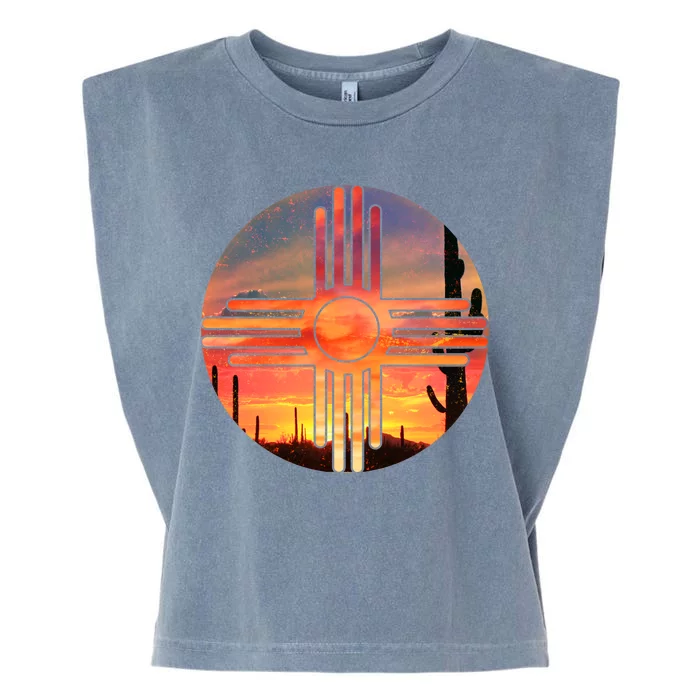 New Mexico Desert Sunset Garment-Dyed Women's Muscle Tee