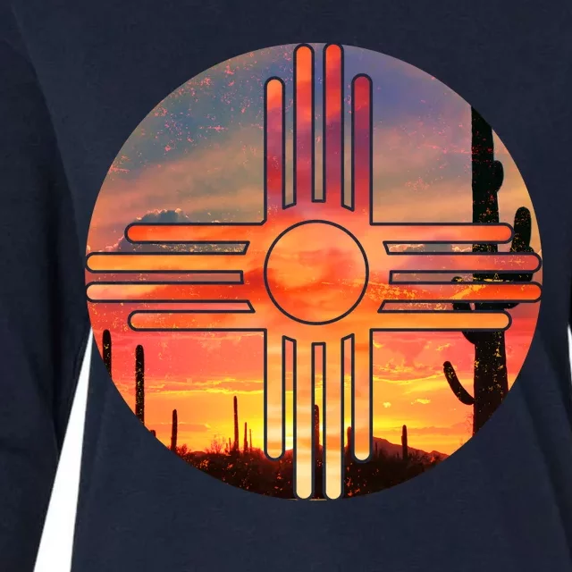 New Mexico Desert Sunset Womens Cotton Relaxed Long Sleeve T-Shirt