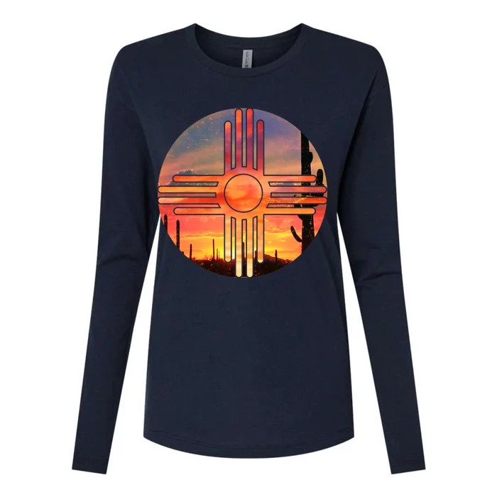 New Mexico Desert Sunset Womens Cotton Relaxed Long Sleeve T-Shirt