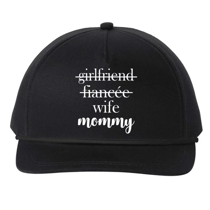 New Mommy Girlfriend Wife Fiancee Snapback Five-Panel Rope Hat