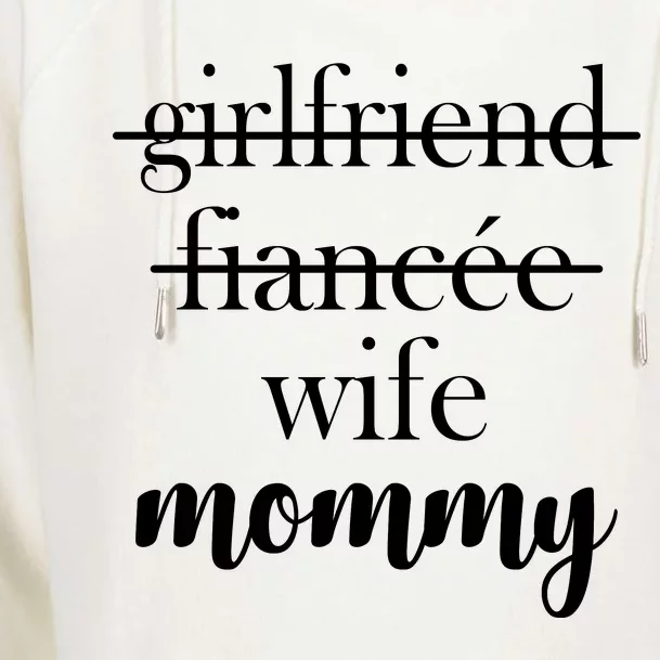 New Mommy Girlfriend Wife Fiancee Womens Funnel Neck Pullover Hood