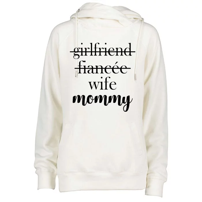 New Mommy Girlfriend Wife Fiancee Womens Funnel Neck Pullover Hood