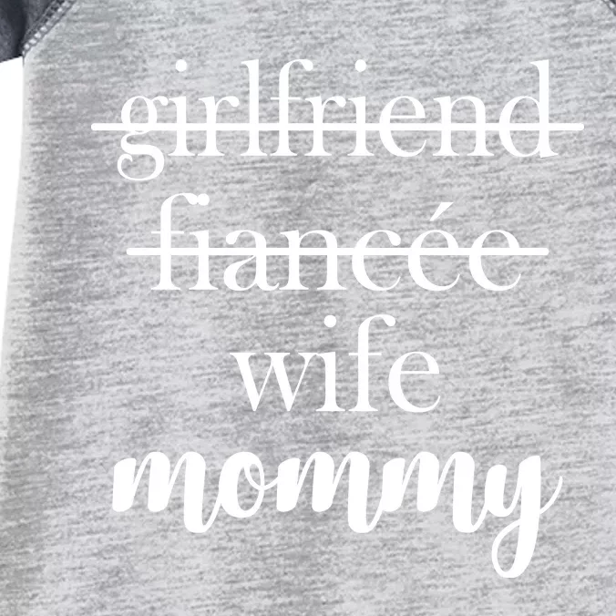 New Mommy Girlfriend Wife Fiancee Infant Baby Jersey Bodysuit