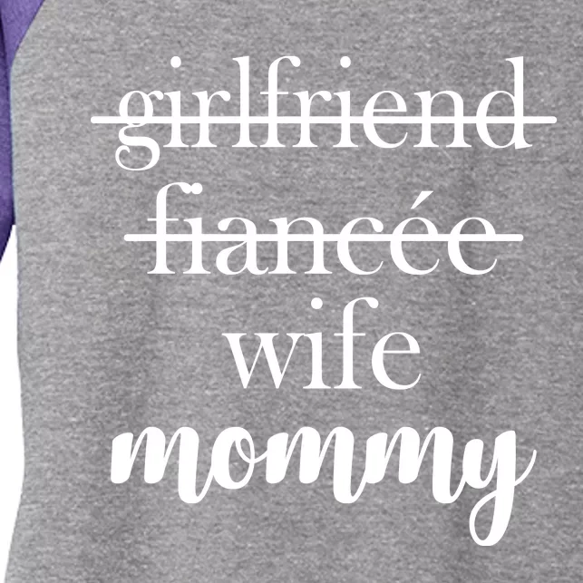 New Mommy Girlfriend Wife Fiancee Women's Tri-Blend 3/4-Sleeve Raglan Shirt