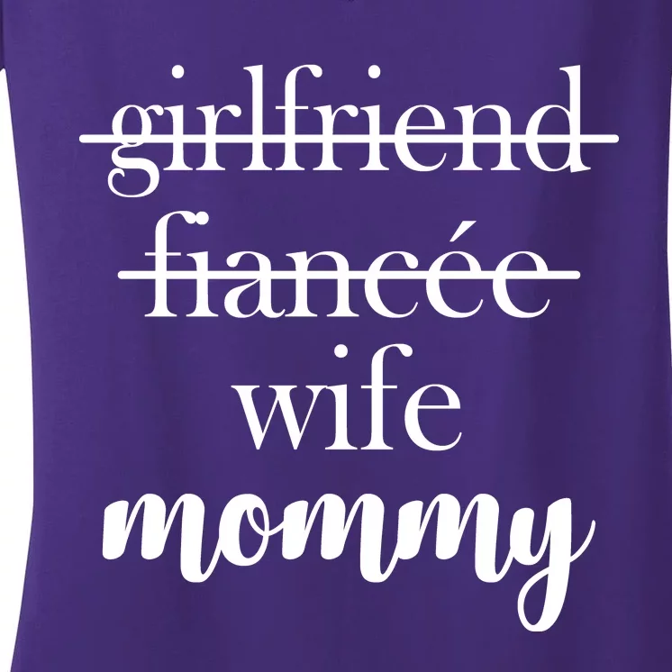 New Mommy Girlfriend Wife Fiancee Women's V-Neck T-Shirt