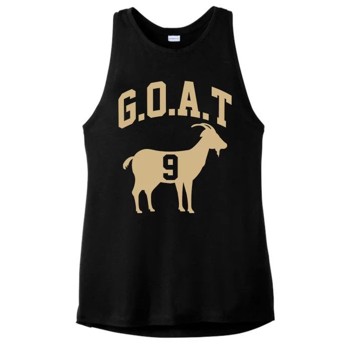 New Orleans Football No 9 GOAT Ladies Tri-Blend Wicking Tank