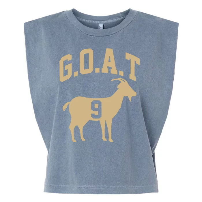 New Orleans Football No 9 GOAT Garment-Dyed Women's Muscle Tee