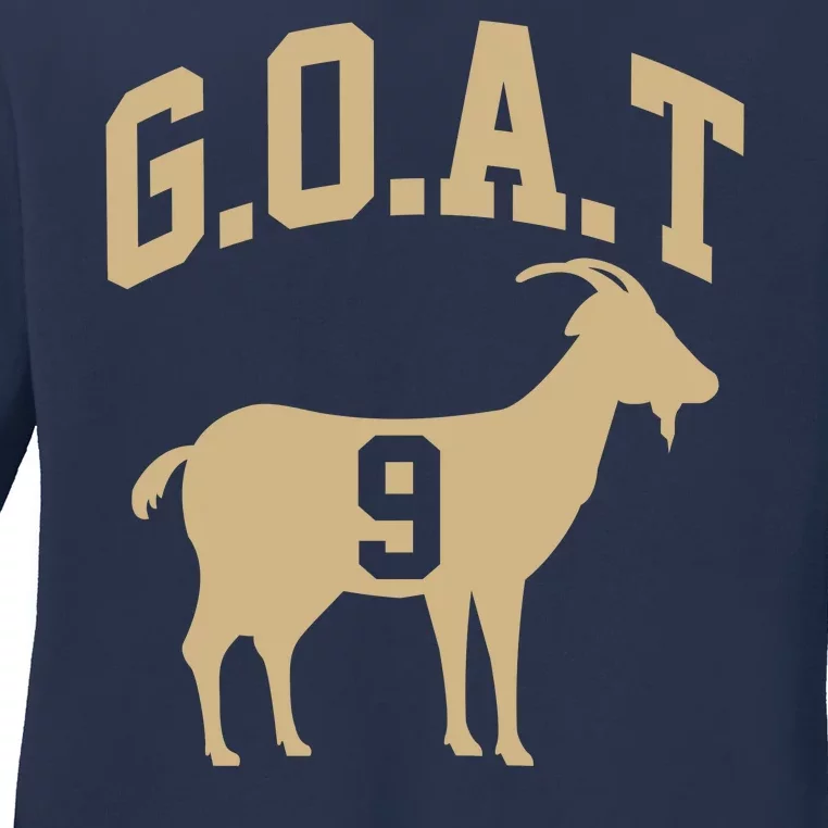 New Orleans Football No 9 GOAT Ladies Long Sleeve Shirt