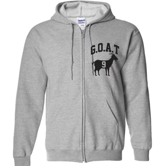 New Orleans Football No 9 GOAT Full Zip Hoodie