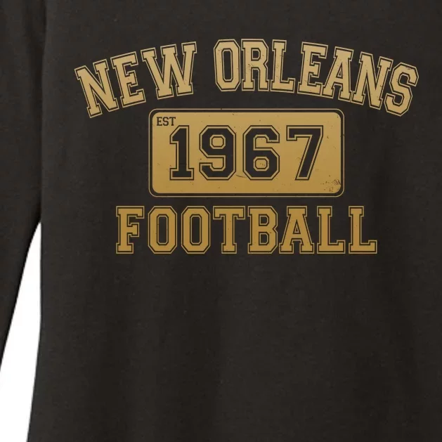 New Orleans LA Football Est 1967 Classic Logo Womens CVC Long Sleeve Shirt