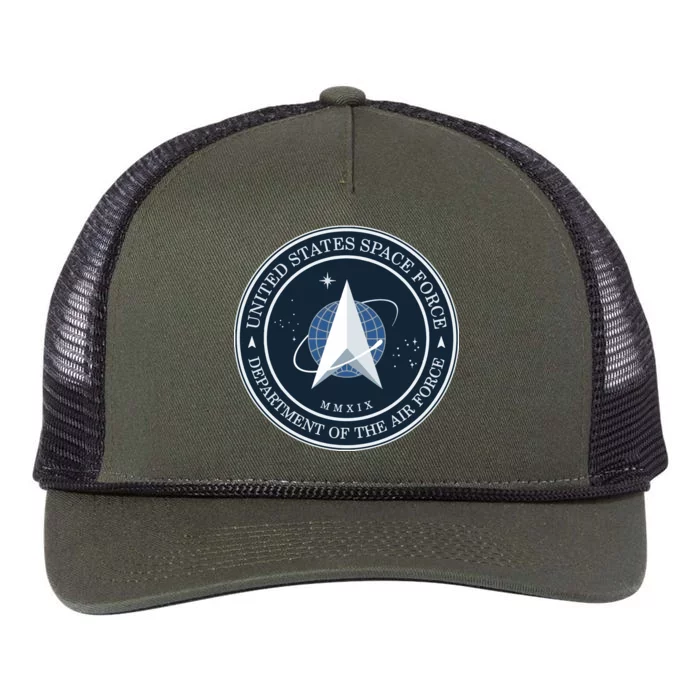 New United States Space Force Logo 2020 Retro Rope Trucker Hat Cap