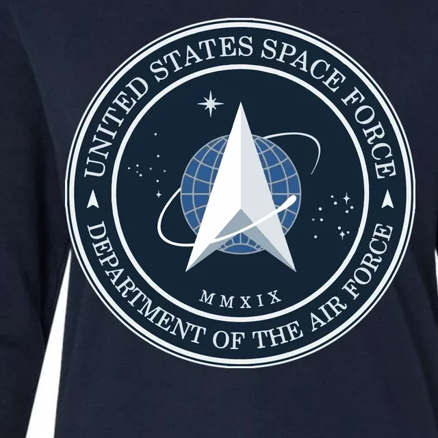 New United States Space Force Logo 2020 Womens Cotton Relaxed Long Sleeve T-Shirt