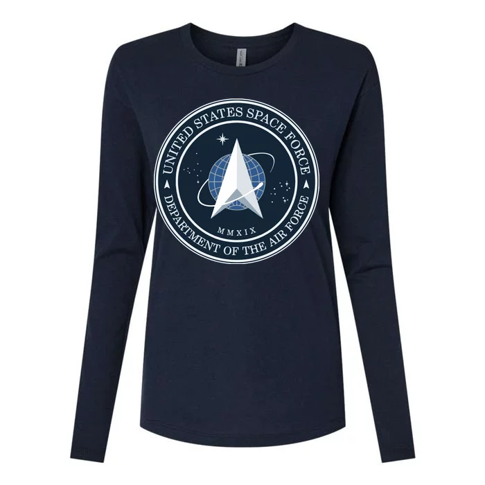 New United States Space Force Logo 2020 Womens Cotton Relaxed Long Sleeve T-Shirt