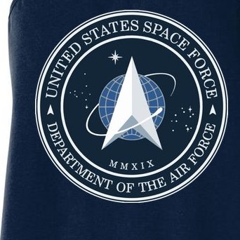 New United States Space Force Logo 2020 Women's Racerback Tank