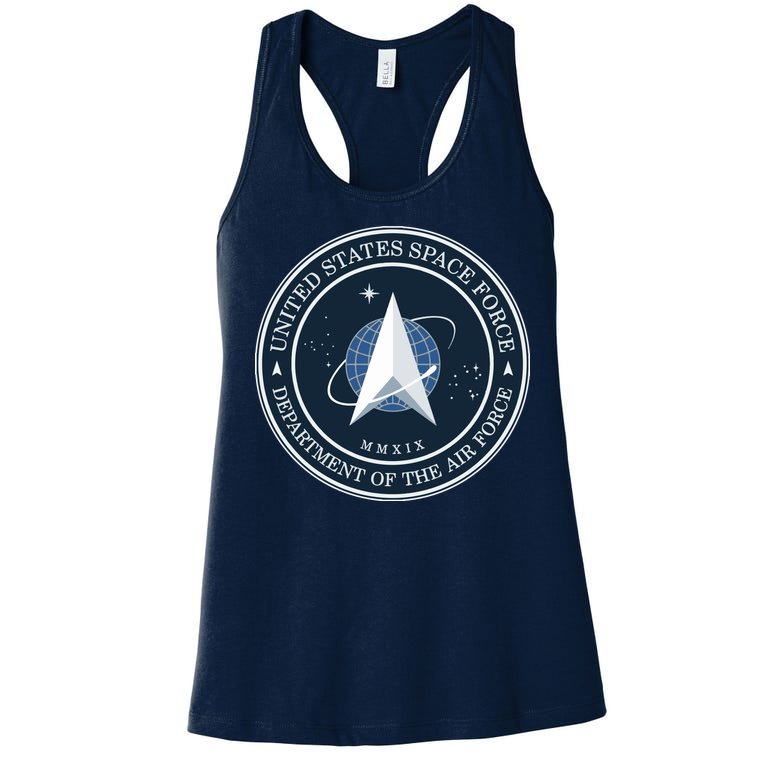 New United States Space Force Logo 2020 Women's Racerback Tank