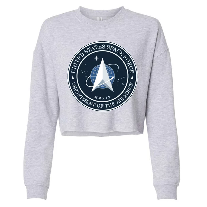 New United States Space Force Logo 2020 Cropped Pullover Crew