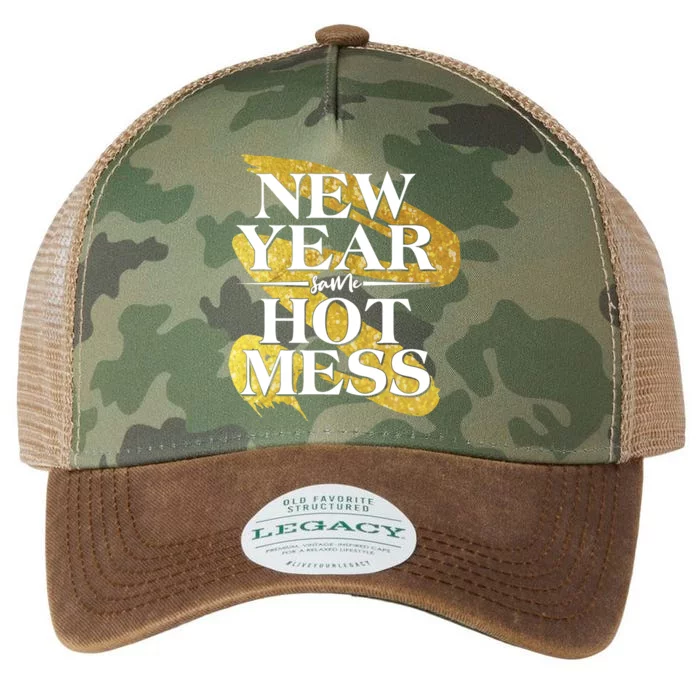 New Year Same Hot Mess Legacy Tie Dye Trucker Hat