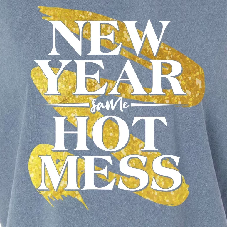 New Year Same Hot Mess Garment-Dyed Women's Muscle Tee