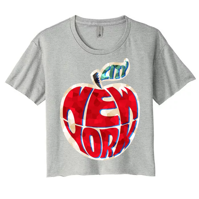 New York City Big Apple Women's Crop Top Tee