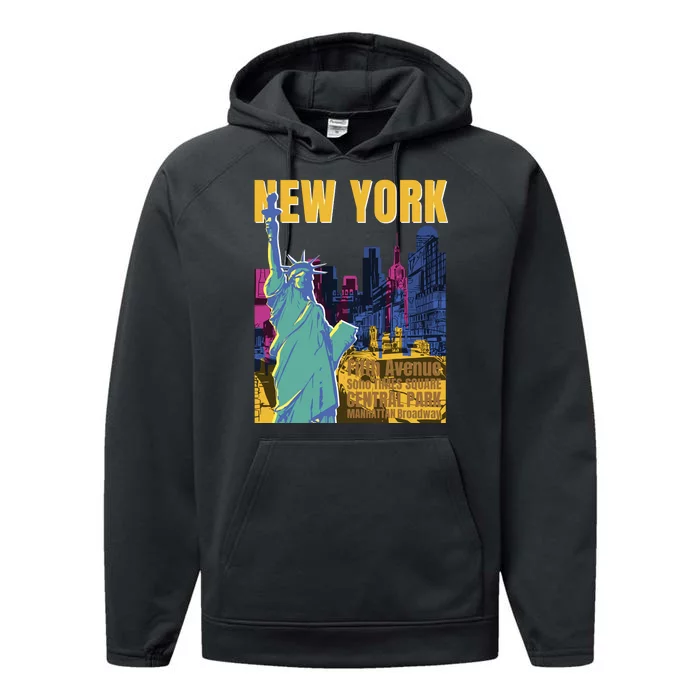 New York City Liberty Statue Performance Fleece Hoodie