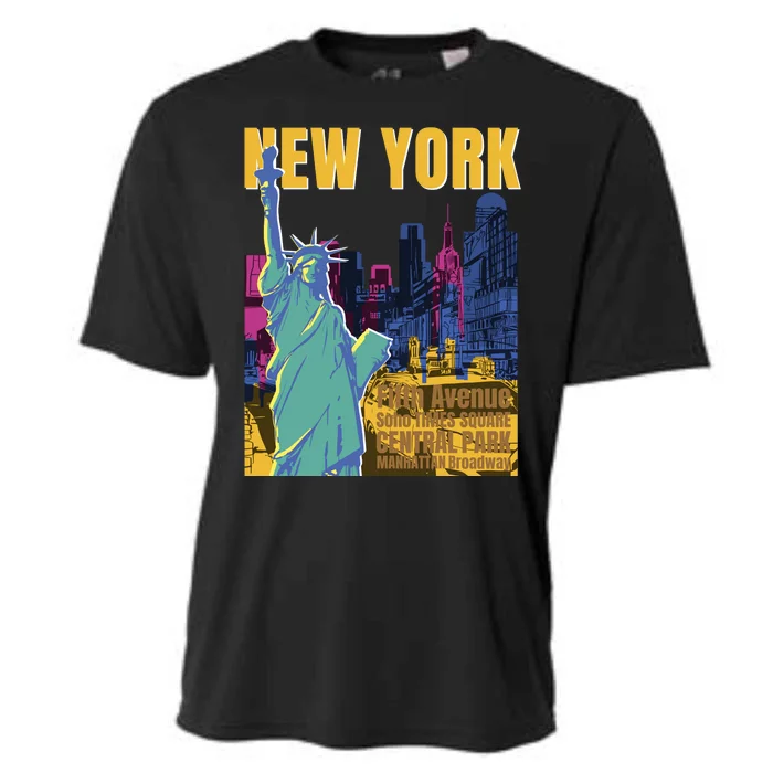 New York City Liberty Statue Cooling Performance Crew T-Shirt