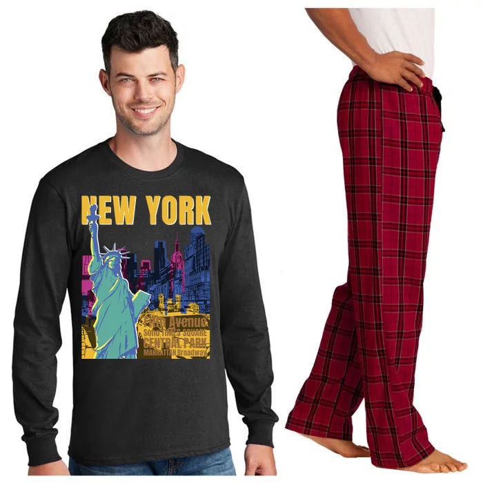 New York City Liberty Statue Long Sleeve Pajama Set