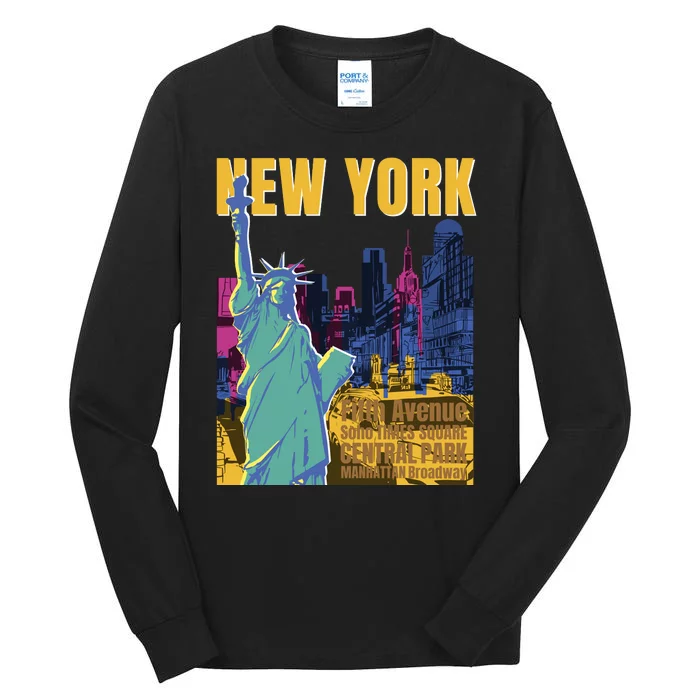 New York City Liberty Statue Tall Long Sleeve T-Shirt