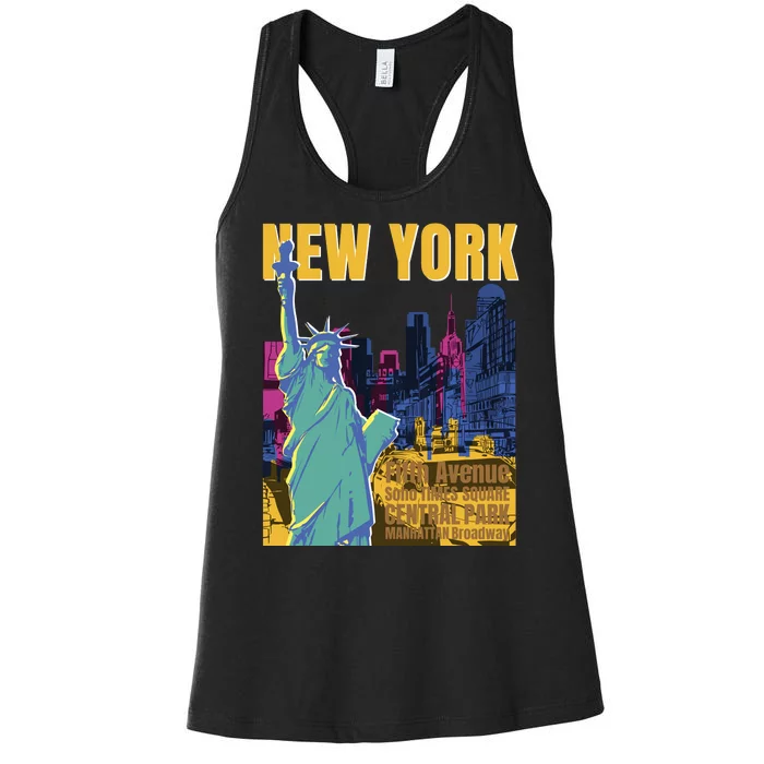 New York City Liberty Statue Women's Racerback Tank