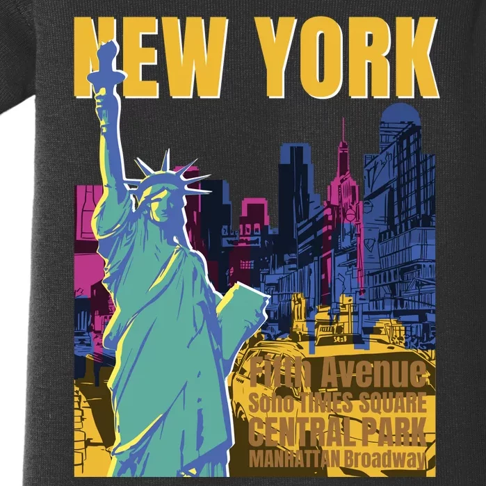 New York City Liberty Statue Baby Bodysuit