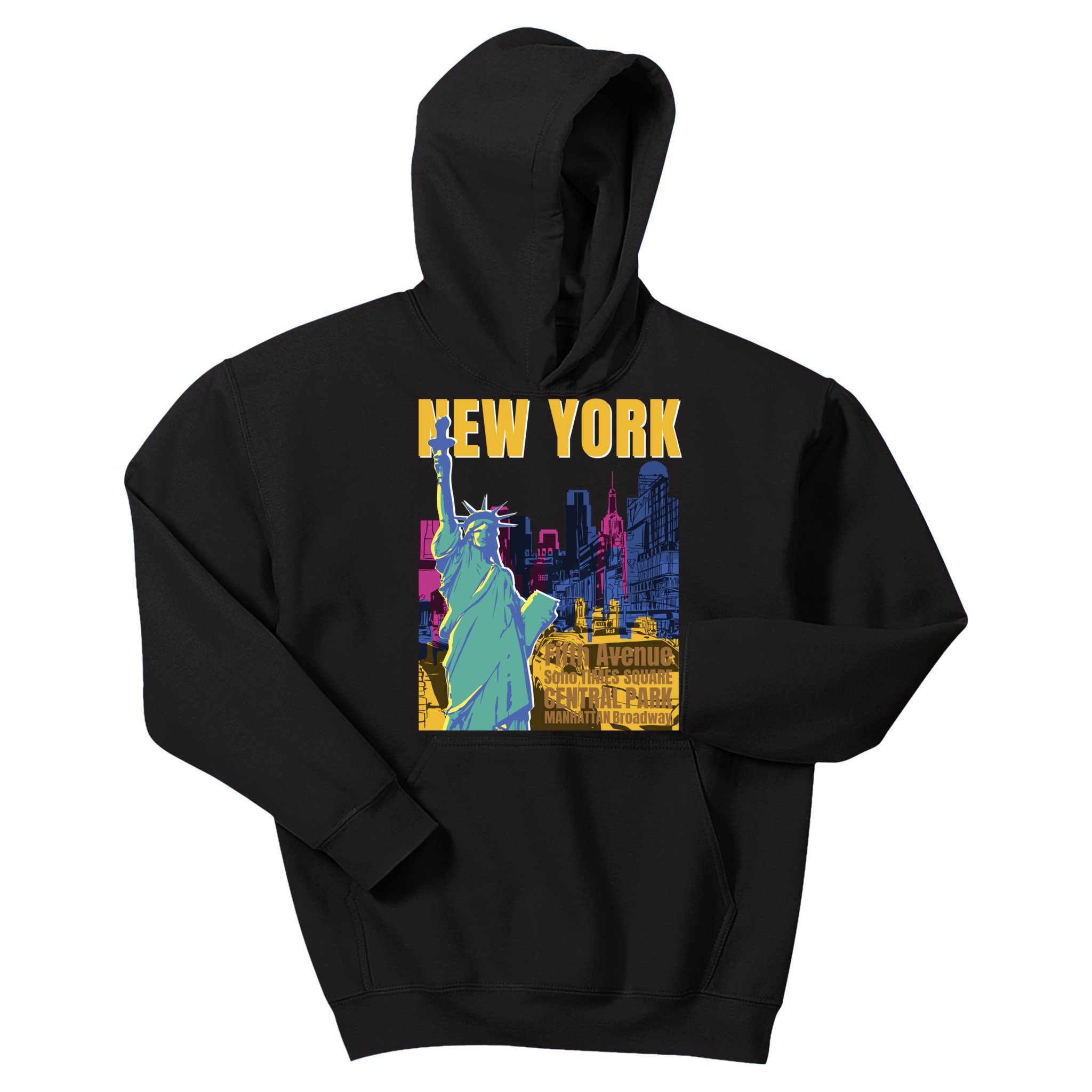 Black New York Liberty Pullover Hoodie