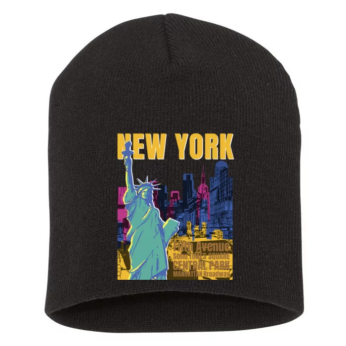 New York City Liberty Statue Short Acrylic Beanie