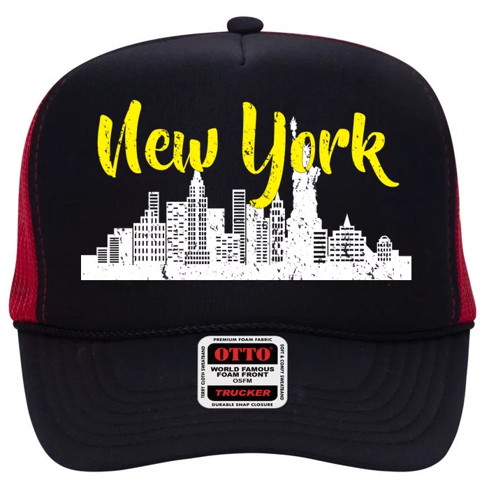 New York City Logo High Crown Mesh Trucker Hat