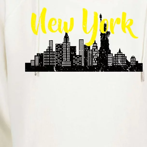 New York City Logo Womens Funnel Neck Pullover Hood