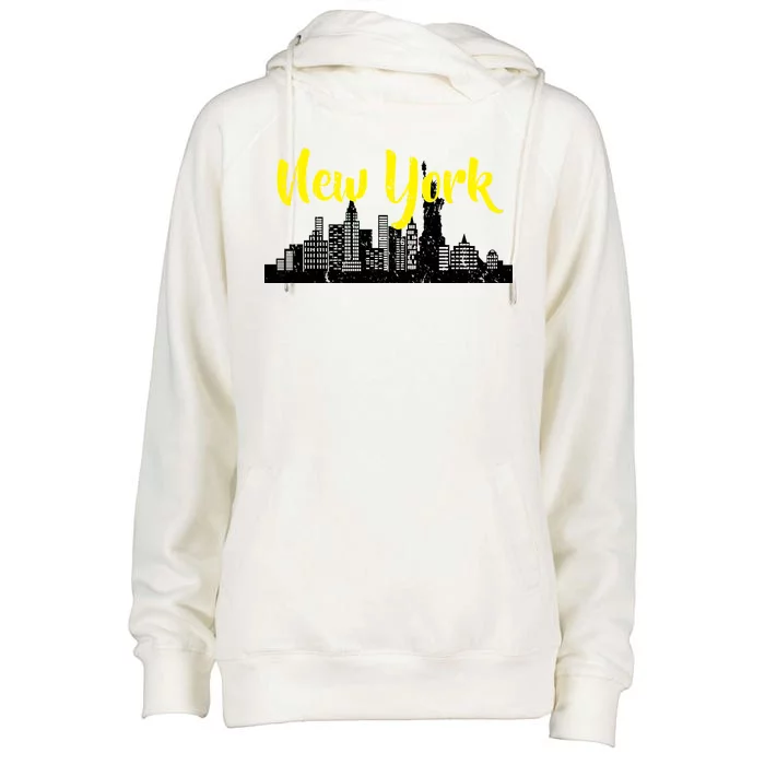 New York City Logo Womens Funnel Neck Pullover Hood