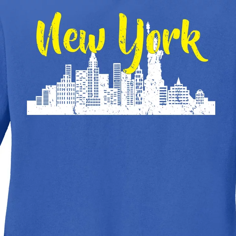 New York City Logo Ladies Long Sleeve Shirt