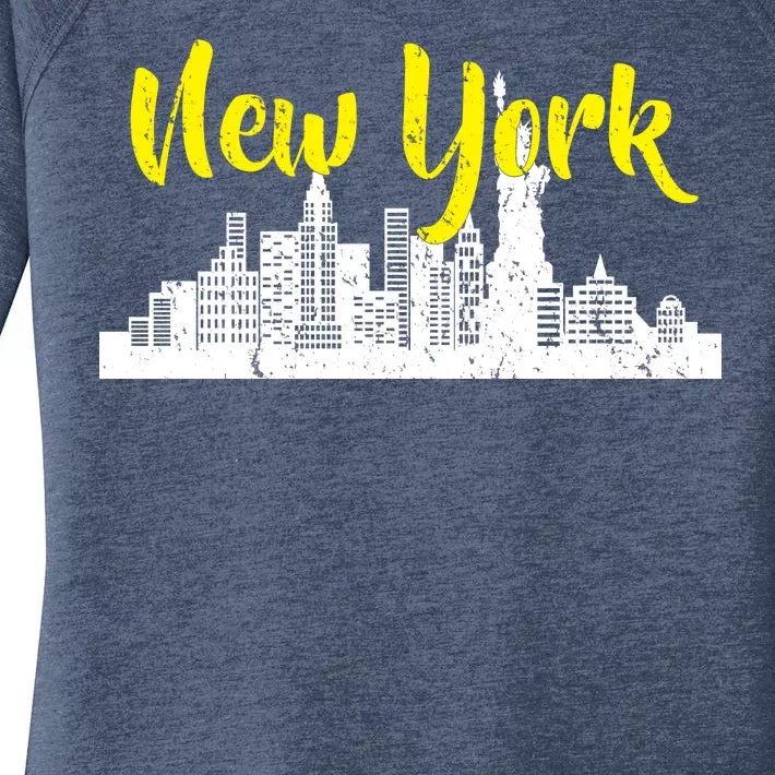 New York City Logo Women's Perfect Tri Tunic Long Sleeve Shirt