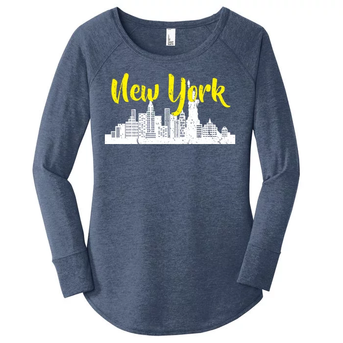 New York City Logo Women's Perfect Tri Tunic Long Sleeve Shirt