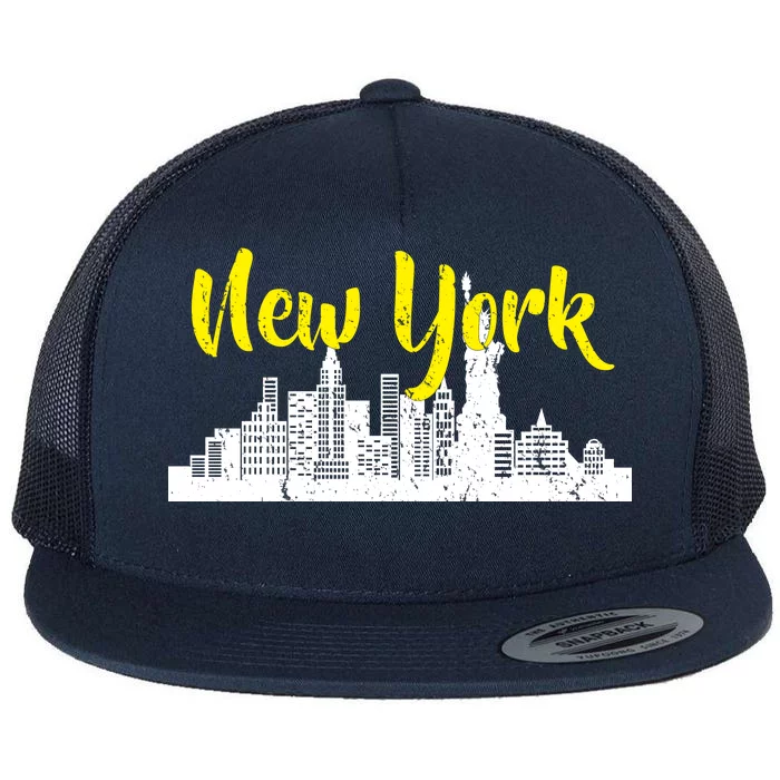 New York City Logo Flat Bill Trucker Hat