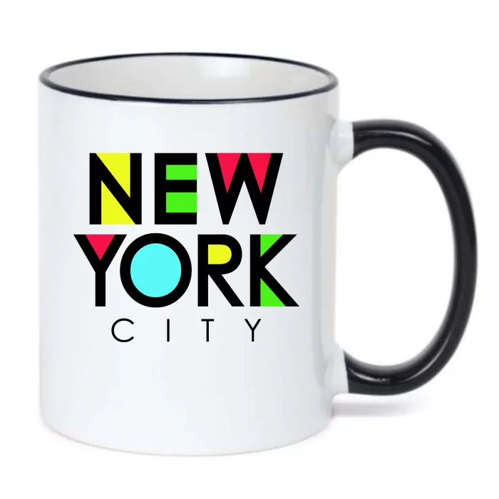 New York City Retro Black Color Changing Mug