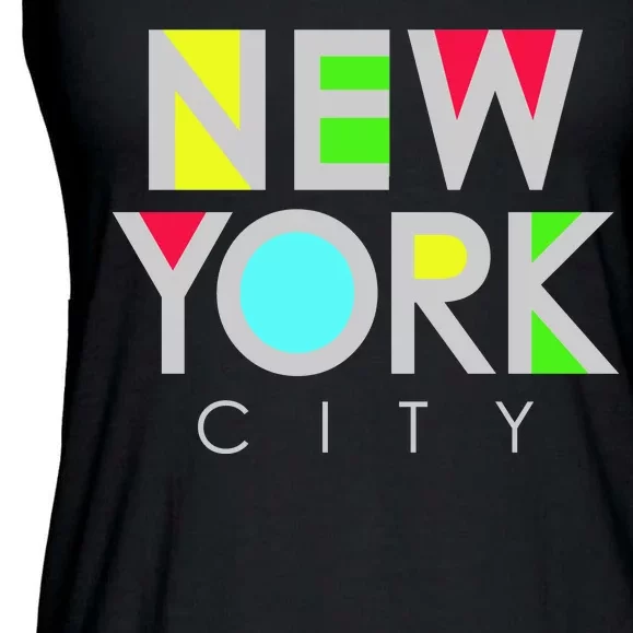 New York City Retro Ladies Essential Flowy Tank