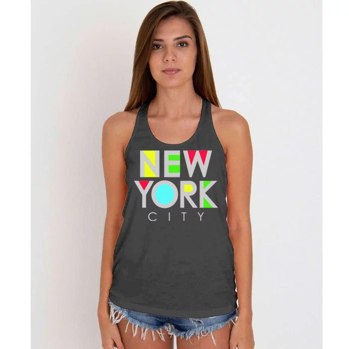 New York City Retro Women's Knotted Racerback Tank