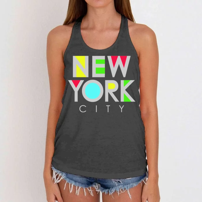 New York City Retro Women's Knotted Racerback Tank