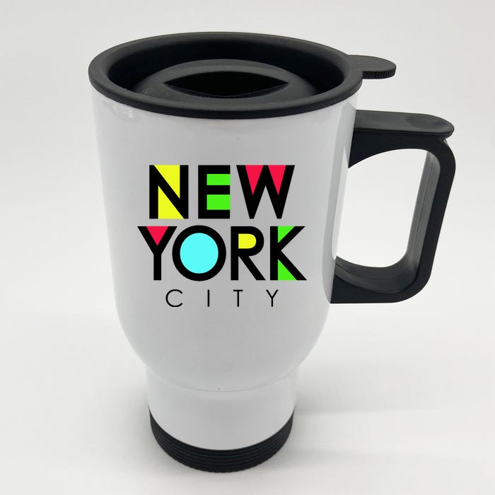 New York City Retro Front & Back Stainless Steel Travel Mug