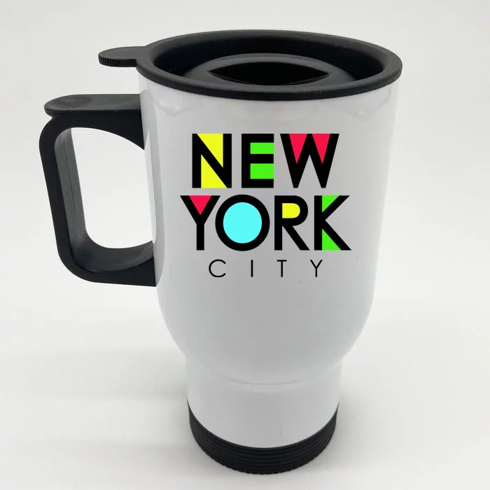 New York City Retro Front & Back Stainless Steel Travel Mug