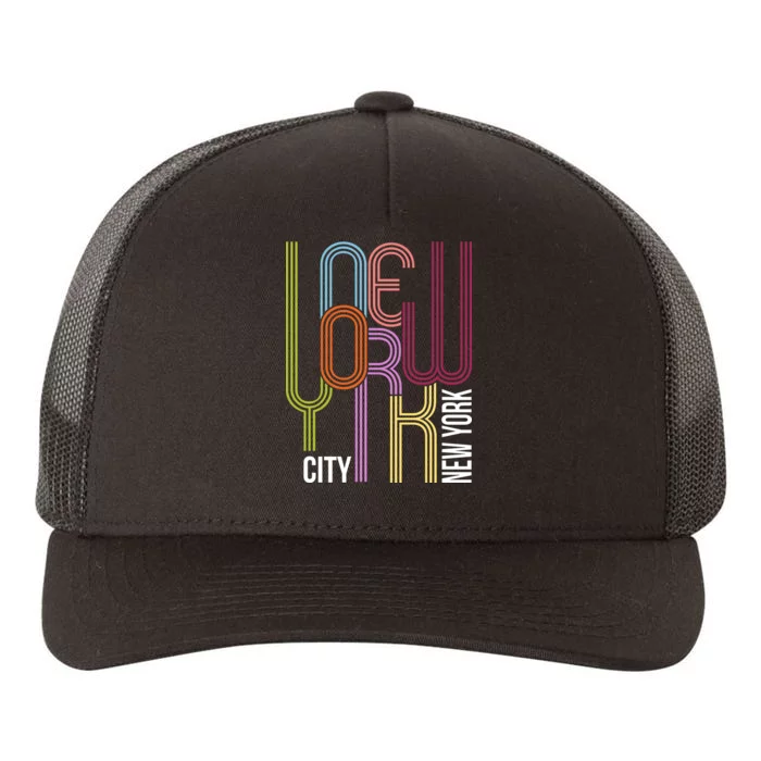 New York City Retro 80s Style Yupoong Adult 5-Panel Trucker Hat