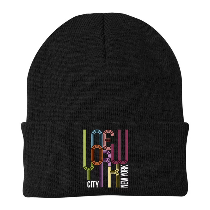 New York City Retro 80s Style Knit Cap Winter Beanie