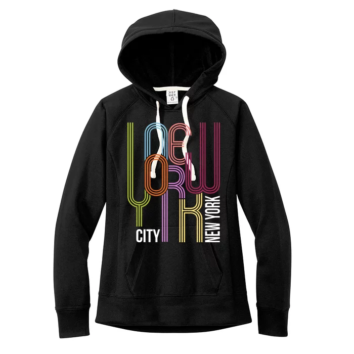 New York City Retro 80s Style Women's Fleece Hoodie