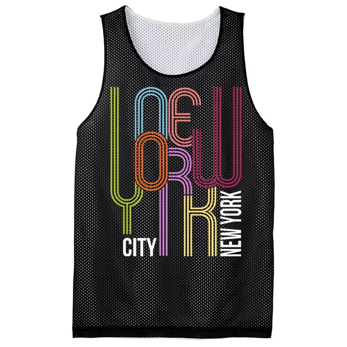 New York City Retro 80s Style Mesh Reversible Basketball Jersey Tank